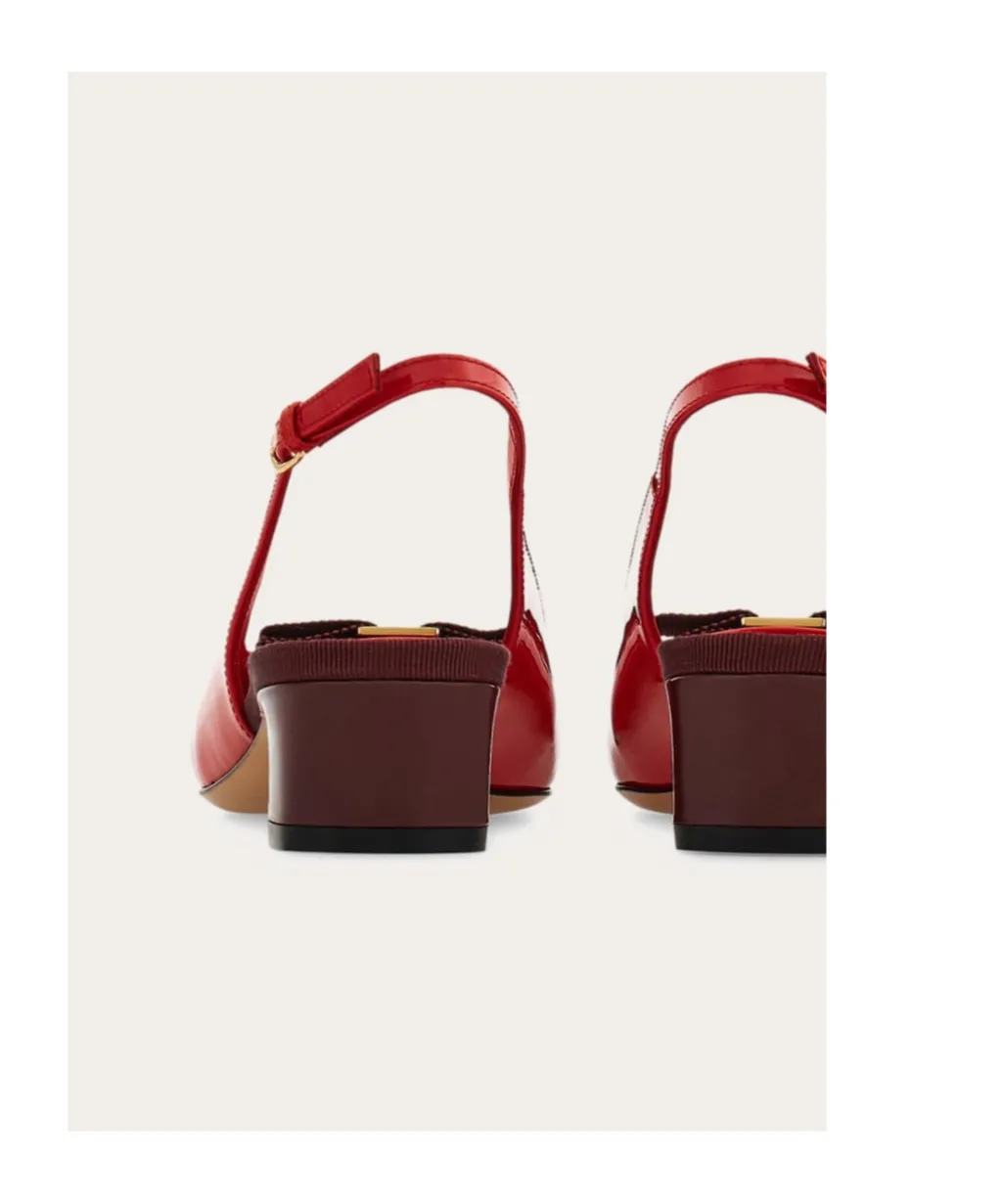 Ferragamo Bow Vara Slingback Pumps