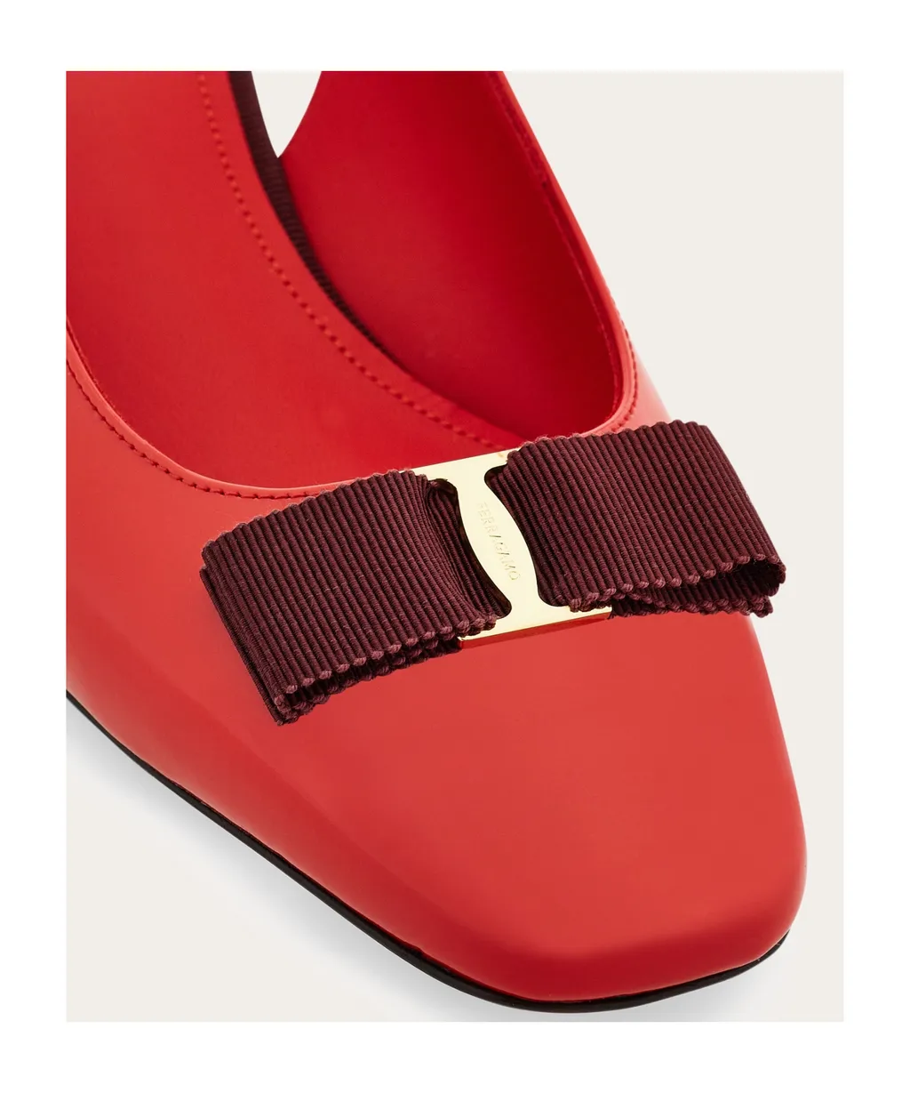 Ferragamo Bow Vara Slingback Pumps