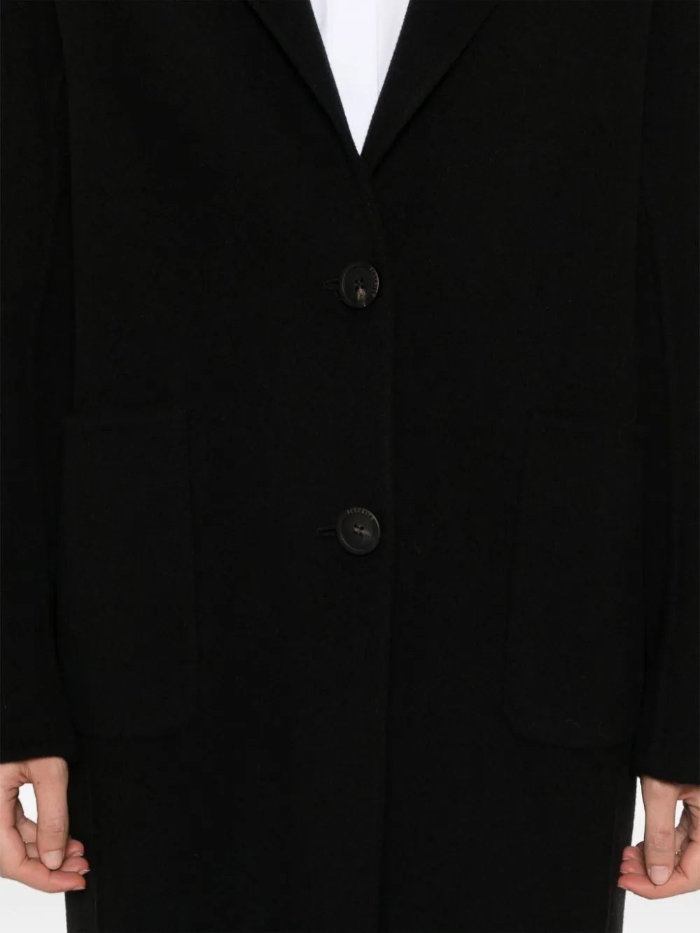 Single-Button Mid-Length Coat