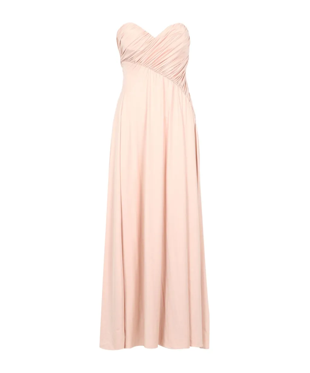 Ruffled Strapless Gown
