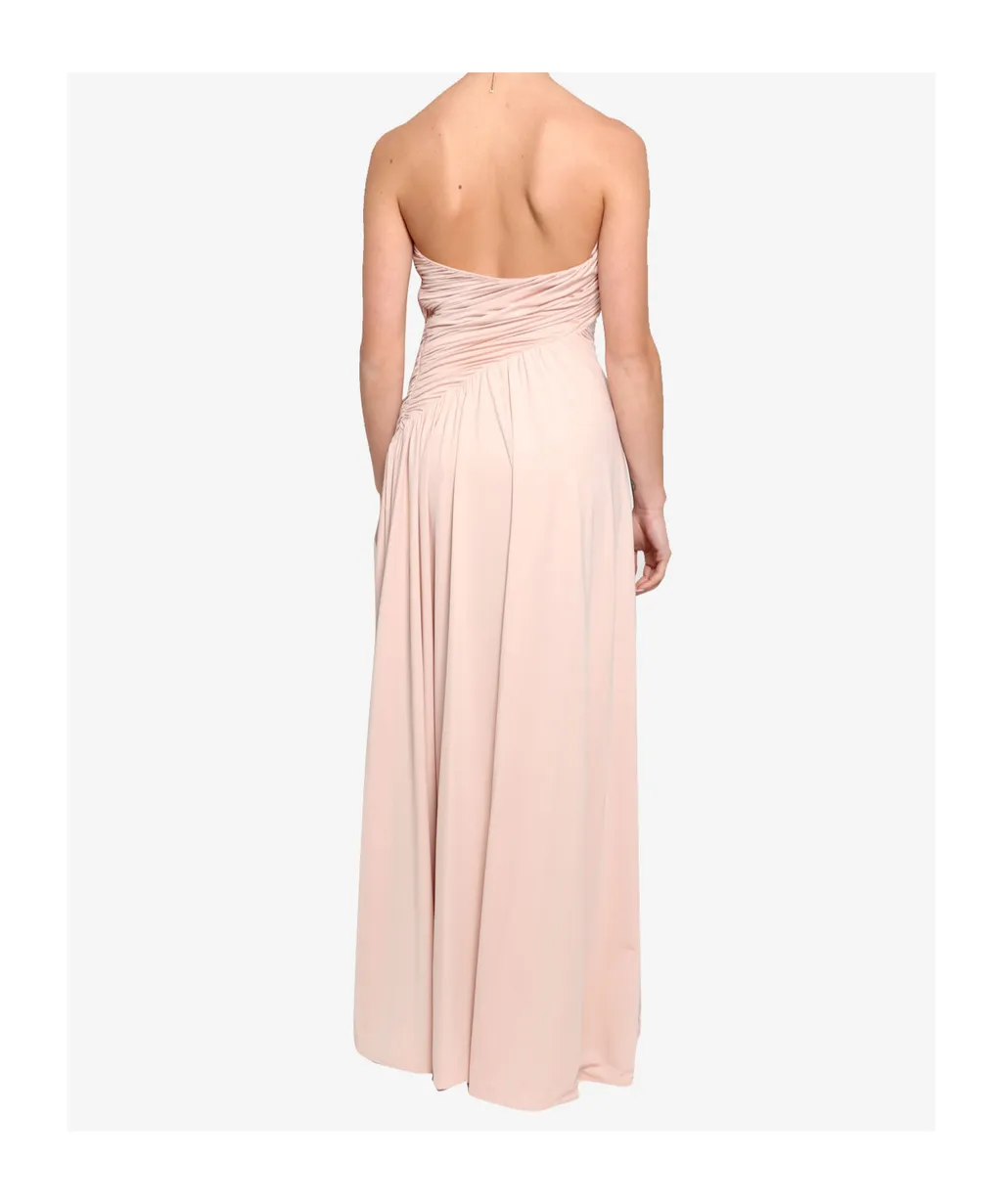 Ruffled Strapless Gown