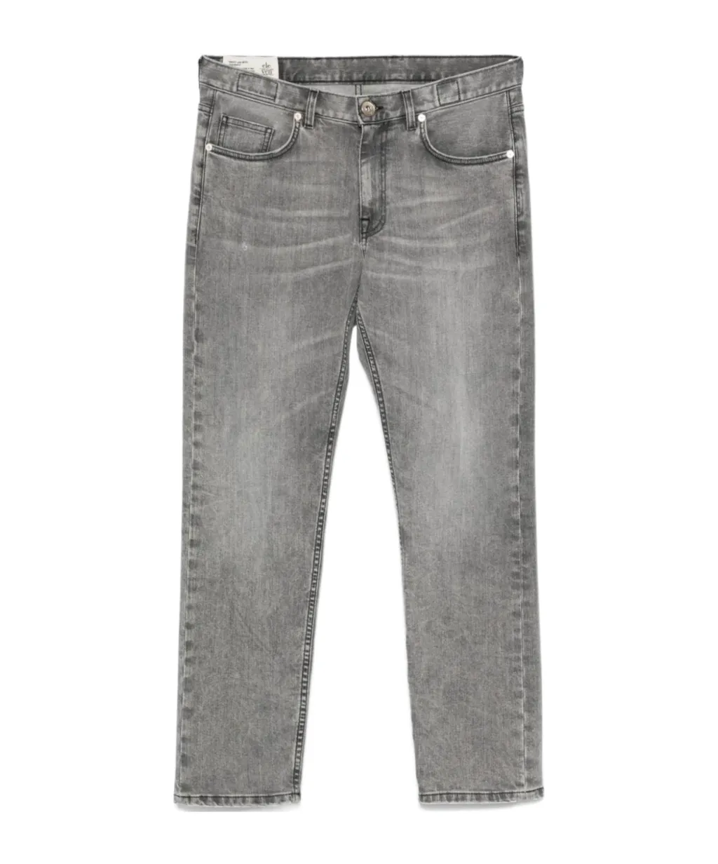 Denim Trousers With Belt Loops
