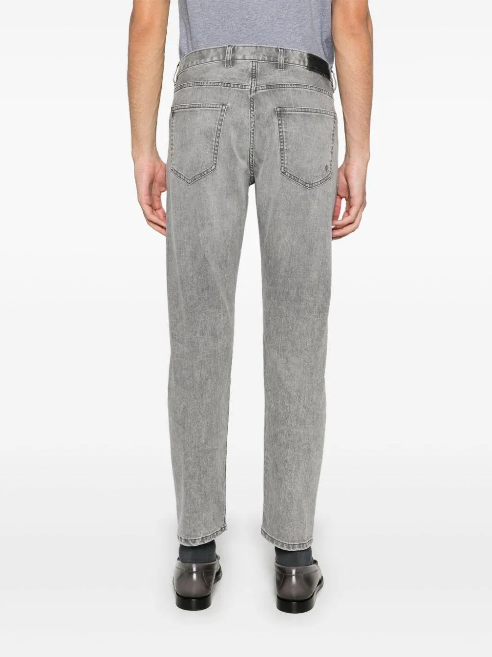 Denim Trousers With Belt Loops