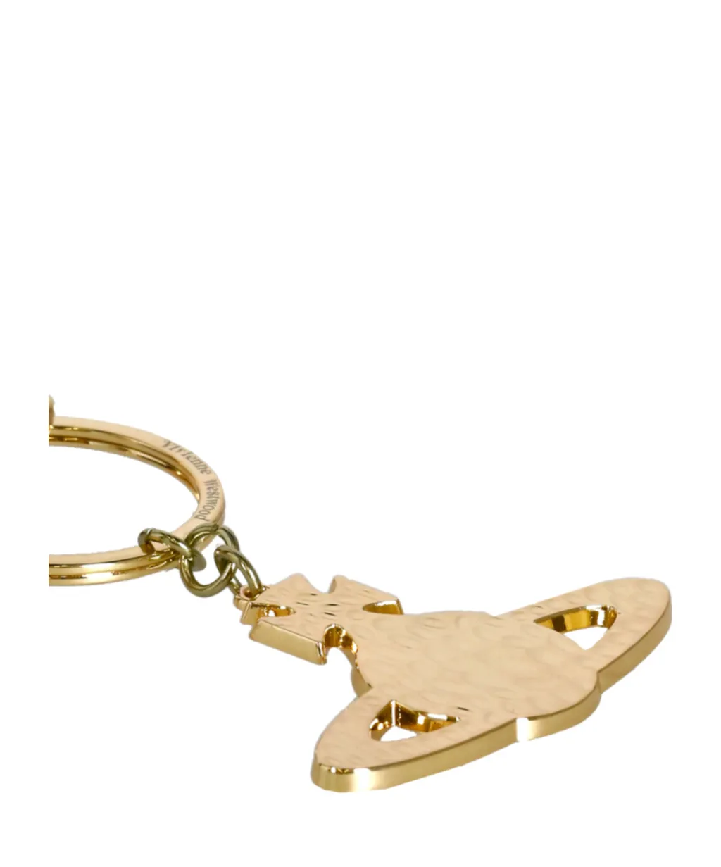 Orb-Embellished Leather Keyring