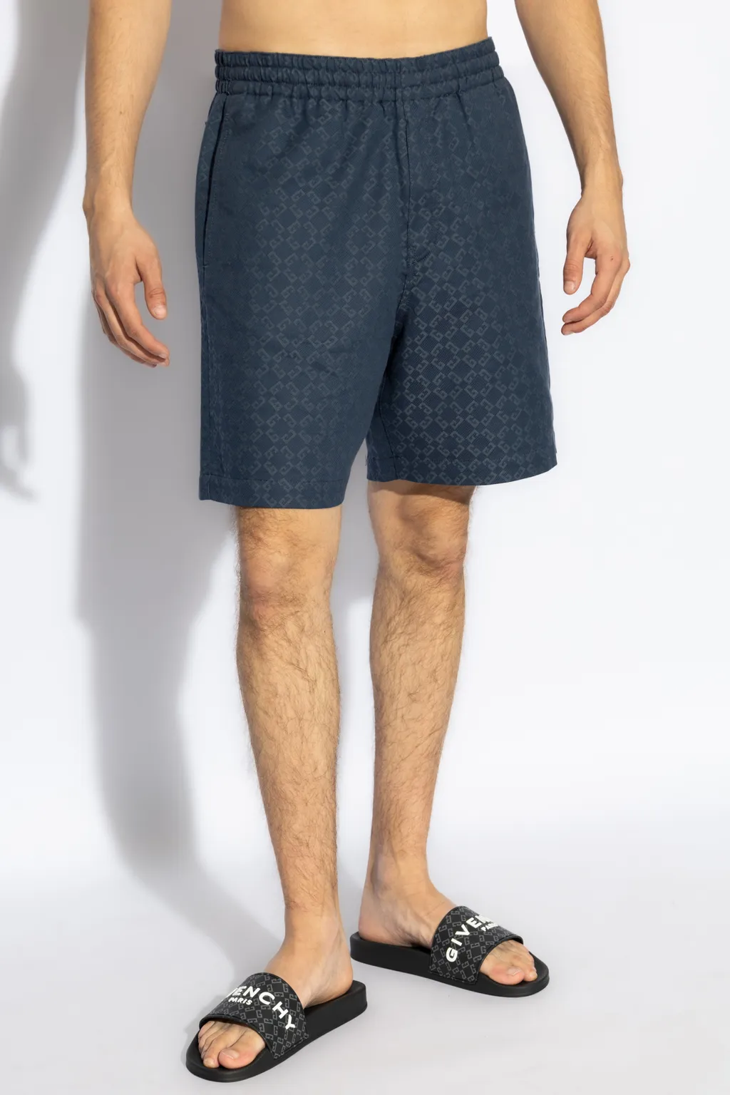 Givenchy Monogrammed Elastic-Waist Shorts