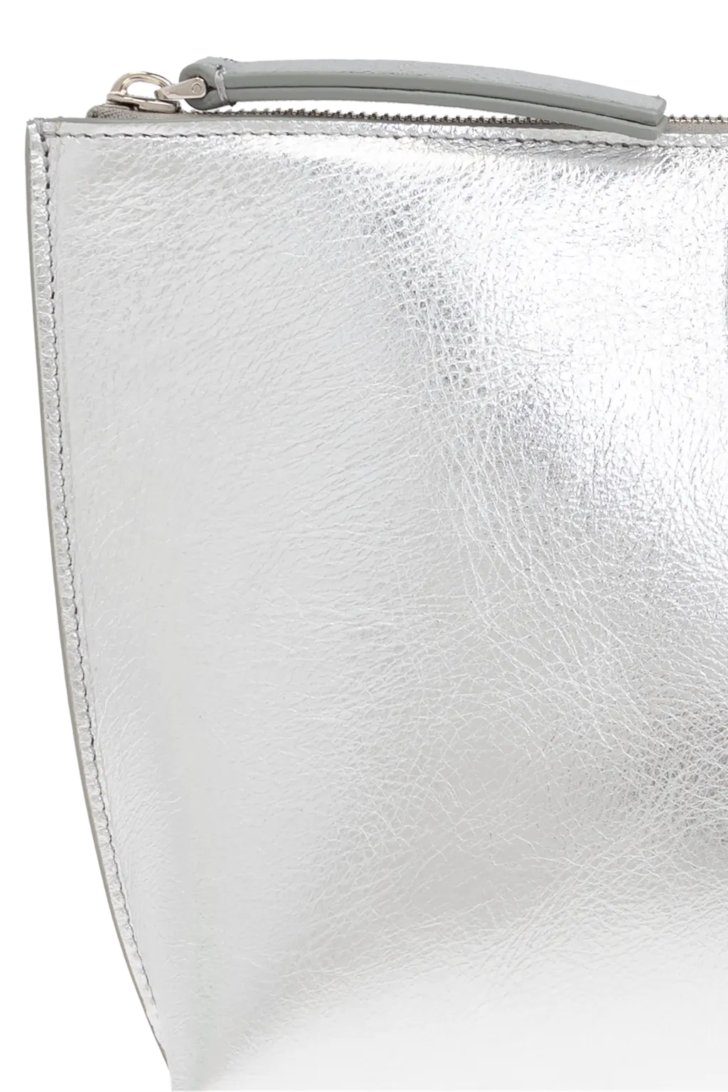 Givenchy Liquid Logo Plaque Metallic Clutch Bag