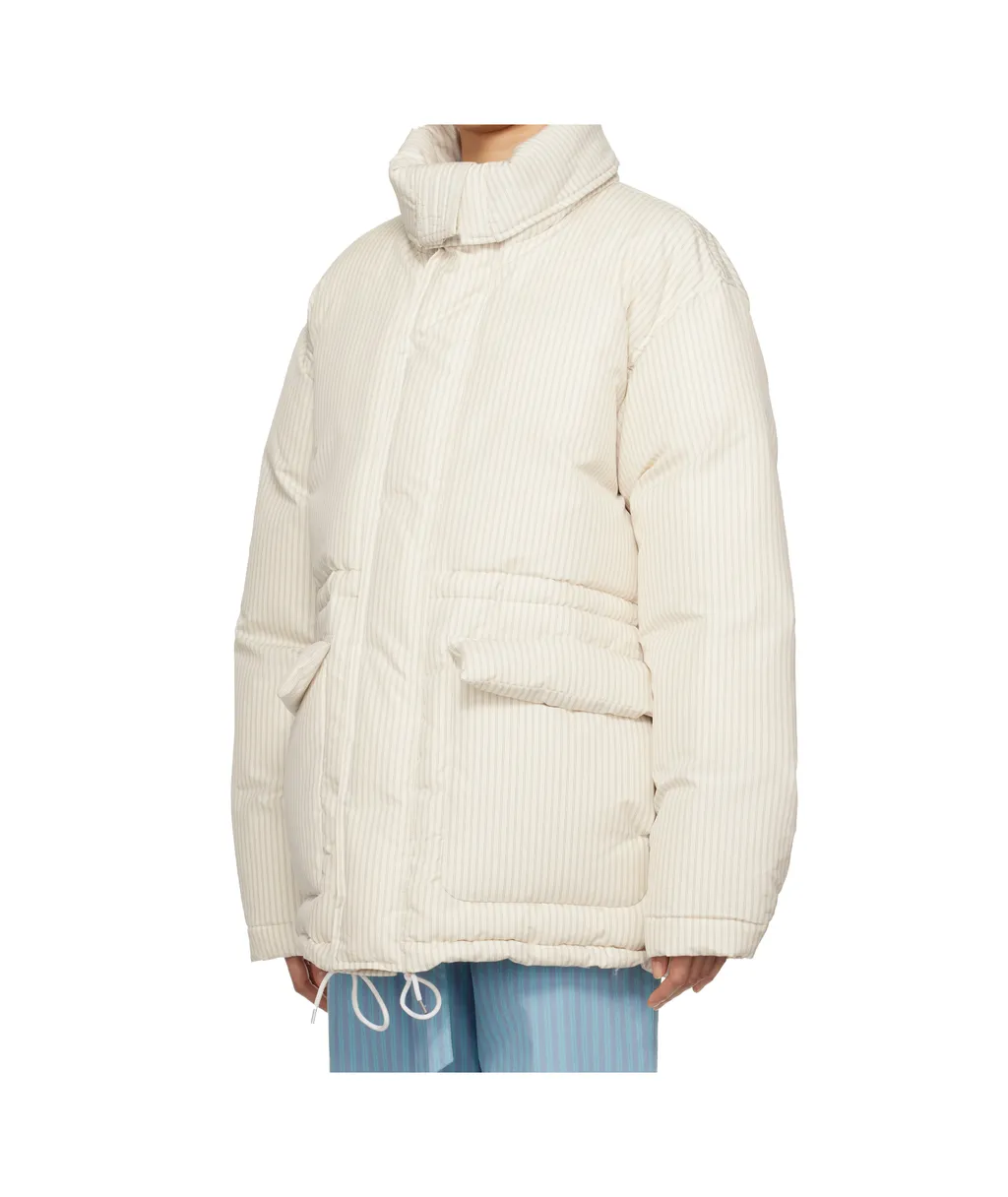 Tekla X Auralee Striped Down Jacket