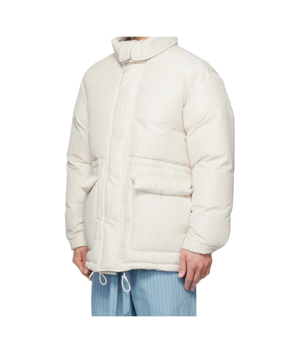 Tekla X Auralee Striped Down Jacket