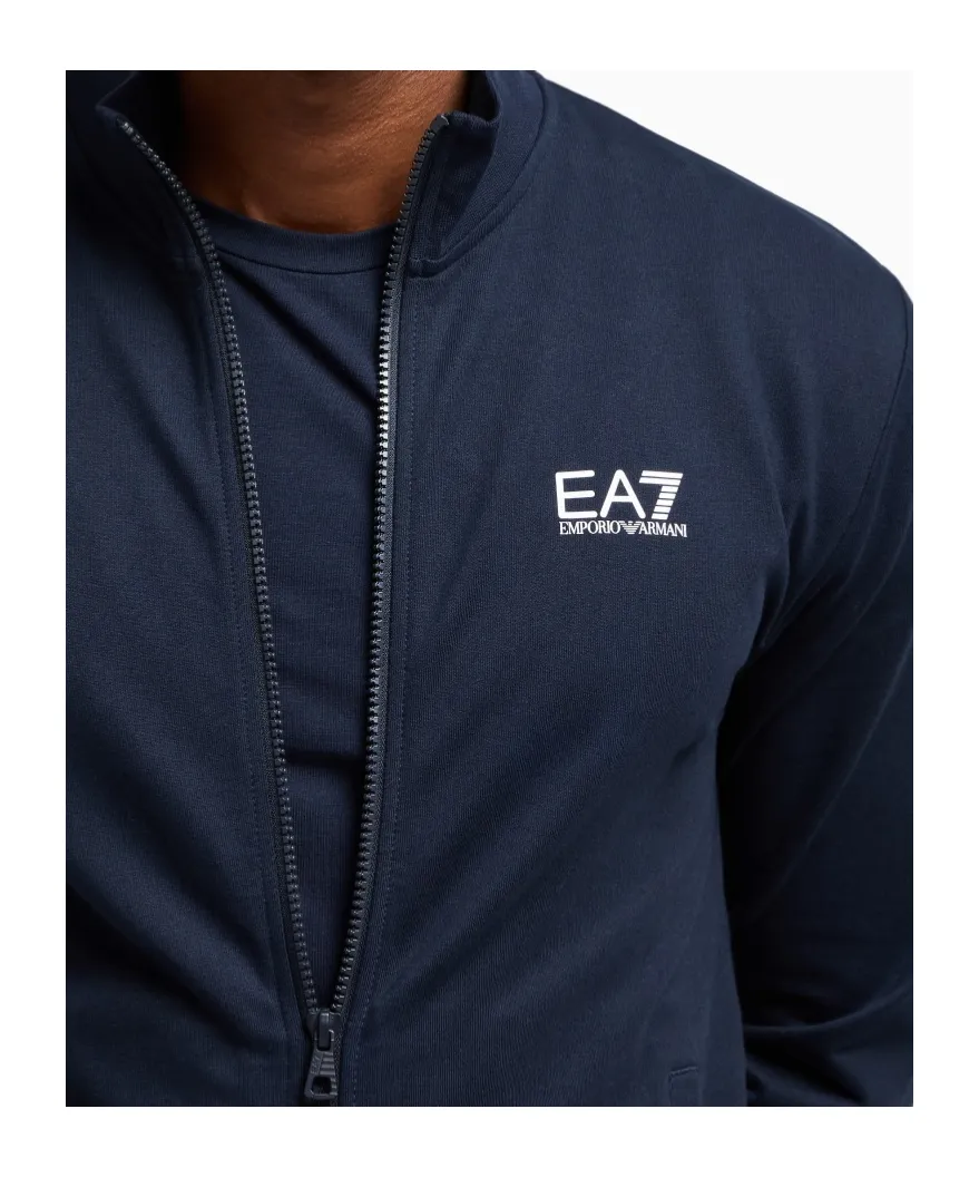 Ea7 Emporio Armani Logo Printed Zipped Track Suit