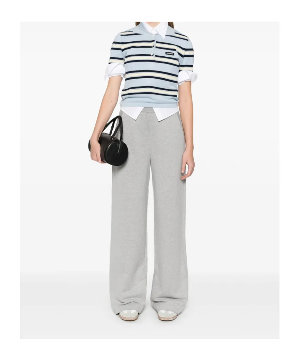 Miu Miu Elasticated Waistband Straight Leg Trousers
