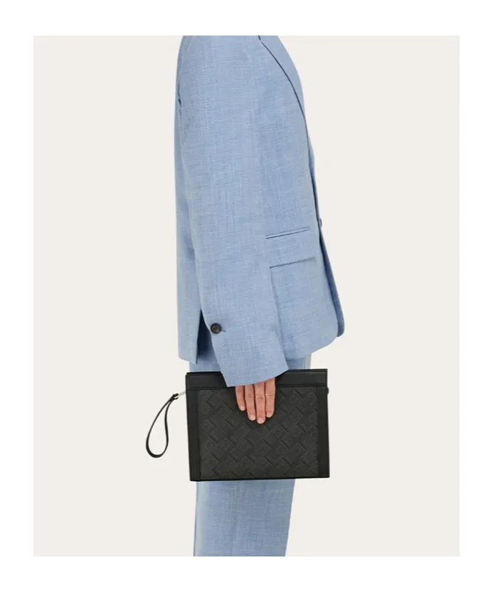 Ferragamo Monogram Zipped Pouch