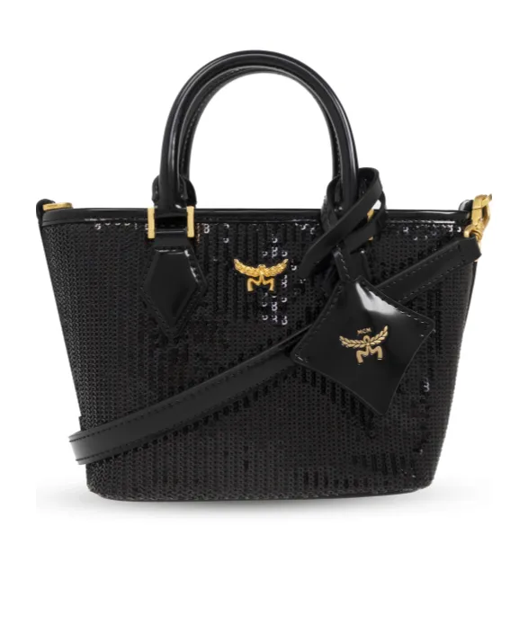Sequin-Decorated Shoulder Bag