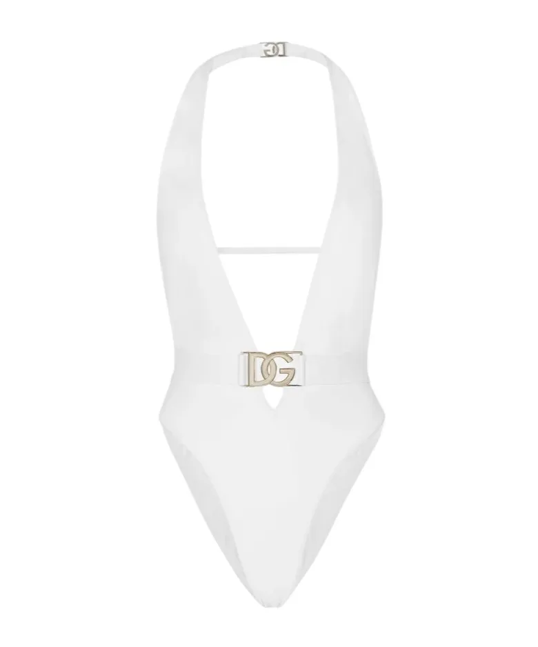Dolce & Gabbana Dg Plaque One Piece Swimsuit