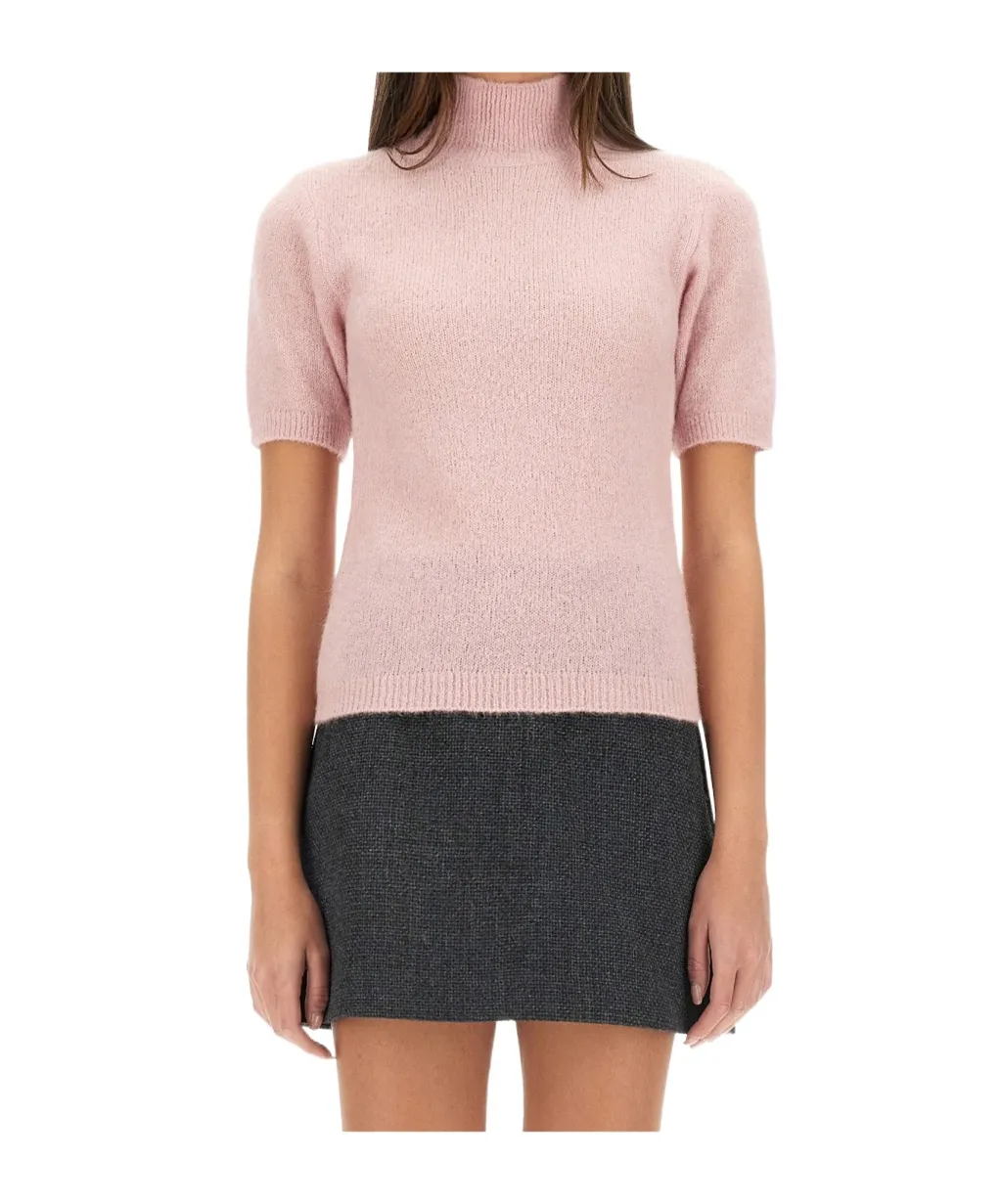 A.P.C. High-Neck Short-Sleeved Jumper