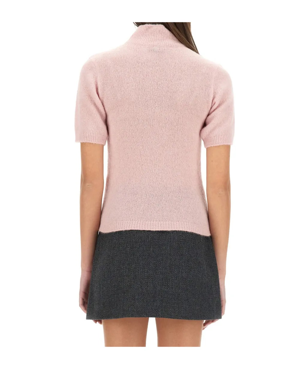A.P.C. High-Neck Short-Sleeved Jumper
