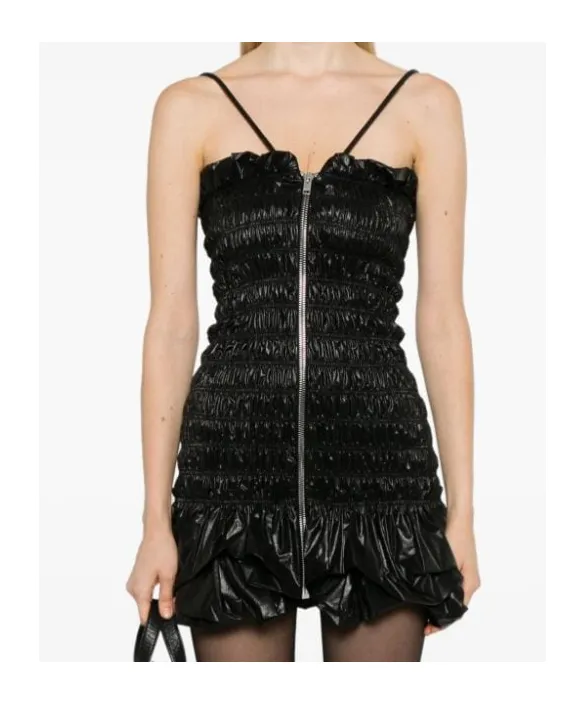 Pleated Mini Dress