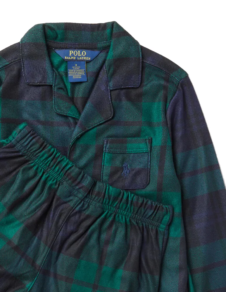 Logo Checked Pajamas And Pajamas Two-Piece Package