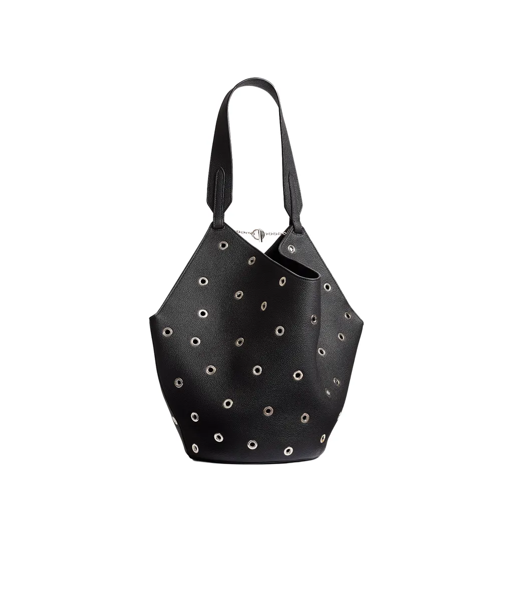 Khaite Small Lotus Eyelet Detailed Tote Bag