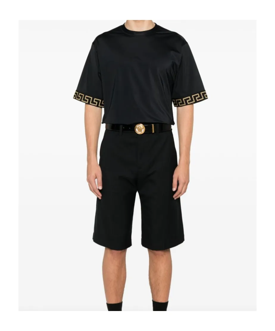 Versace Greca-Trim Crewneck T-Shirt