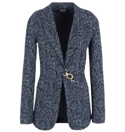 Jacquard Single-Breasted Blazer