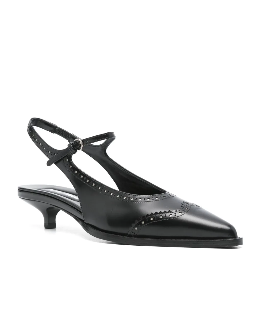 Miu Miu Pointed-Toe Slingback Pumps