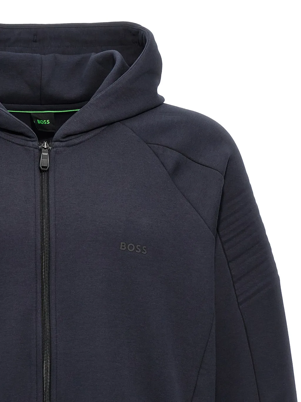 Boss Hugo Boss Logo Detailed Zipped Hoodie