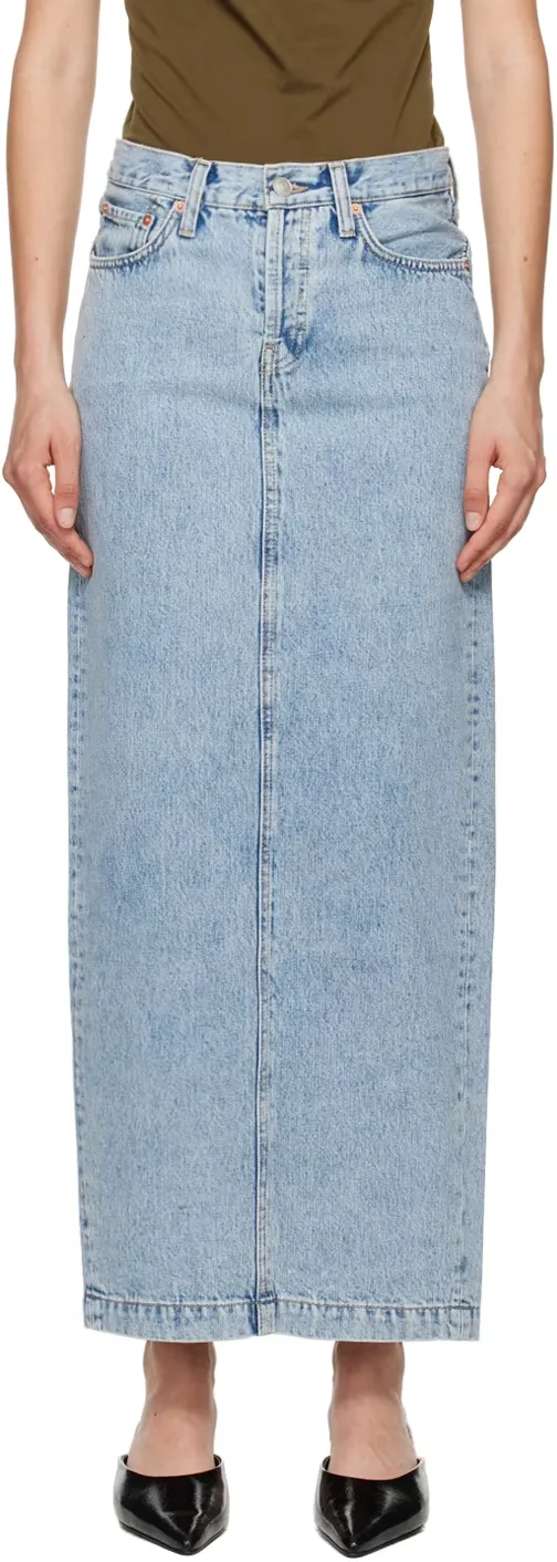 Non-Elastic Denim Skirt