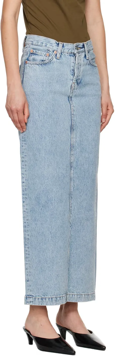 Non-Elastic Denim Skirt