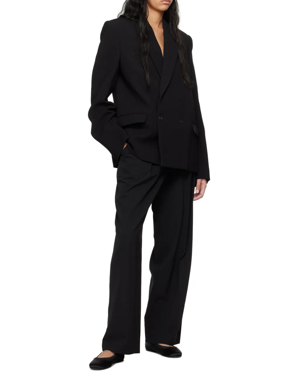 X Hailey Bieber Double Breasted Blazer