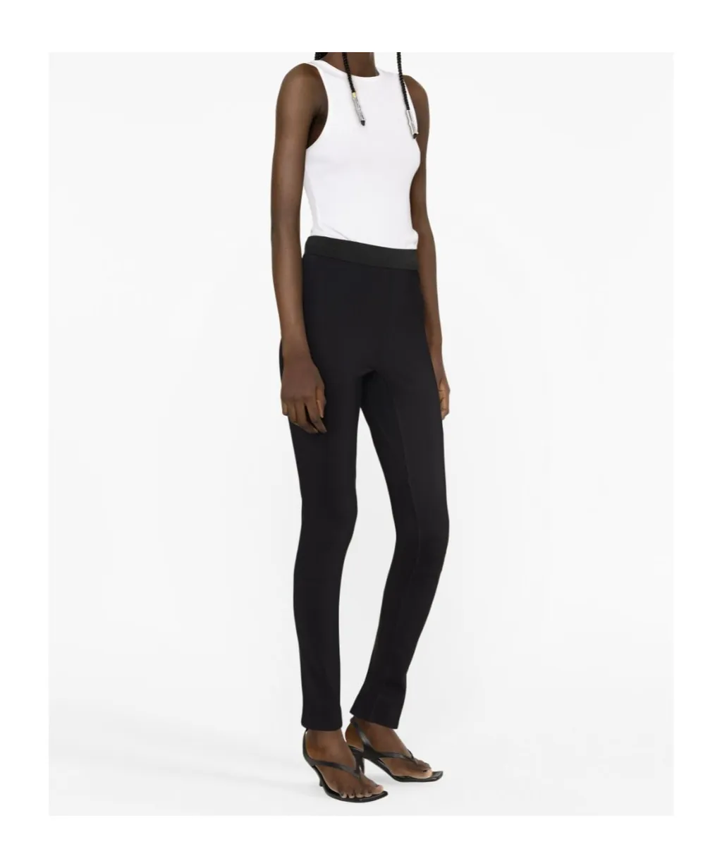 High Waisted Back Slit Casual Pants