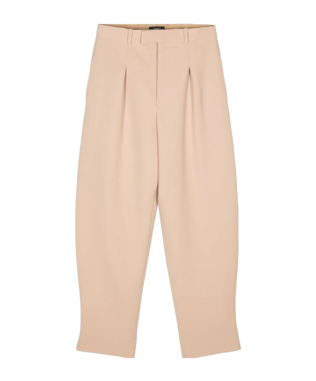 Virgin-Wool Tapered Trousers