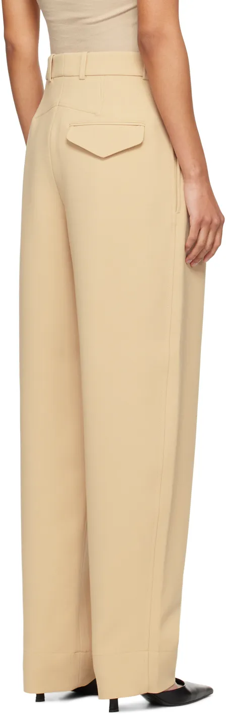 Virgin-Wool Tapered Trousers