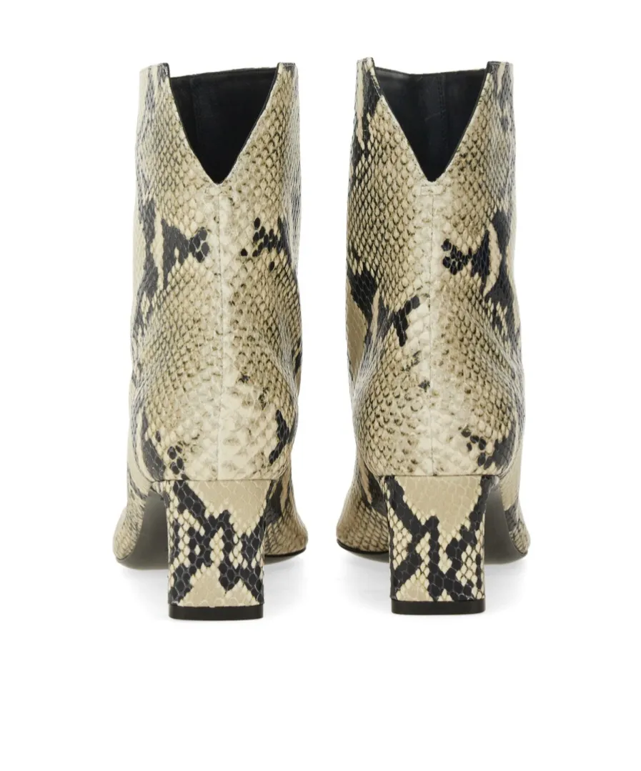 Khaite Embossed Pointed Toe Boots