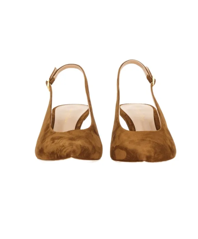 Gianvito Rossi Robbie Kitten Heel Slingback Pumps