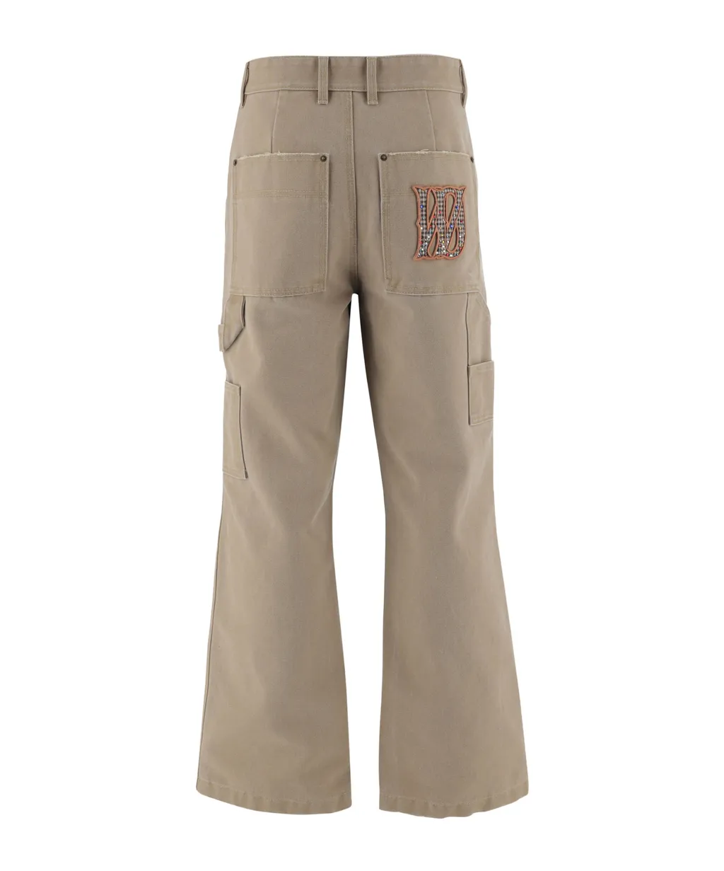 We11Done Logo Patch Pants