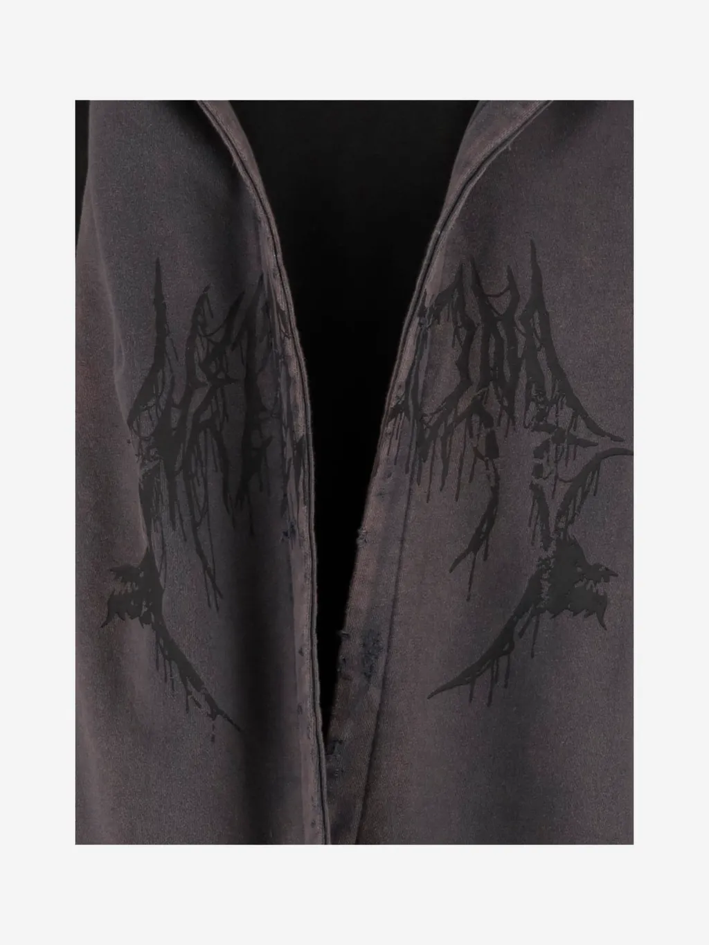 We11Done Distressed Muffler Hoodie