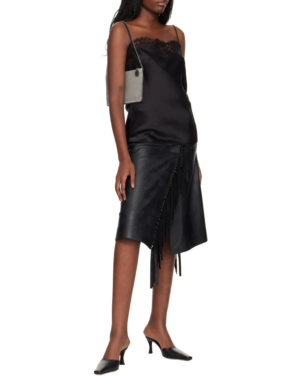 Stella Mccartney Falabella Logo Charmed Shoulder Bag