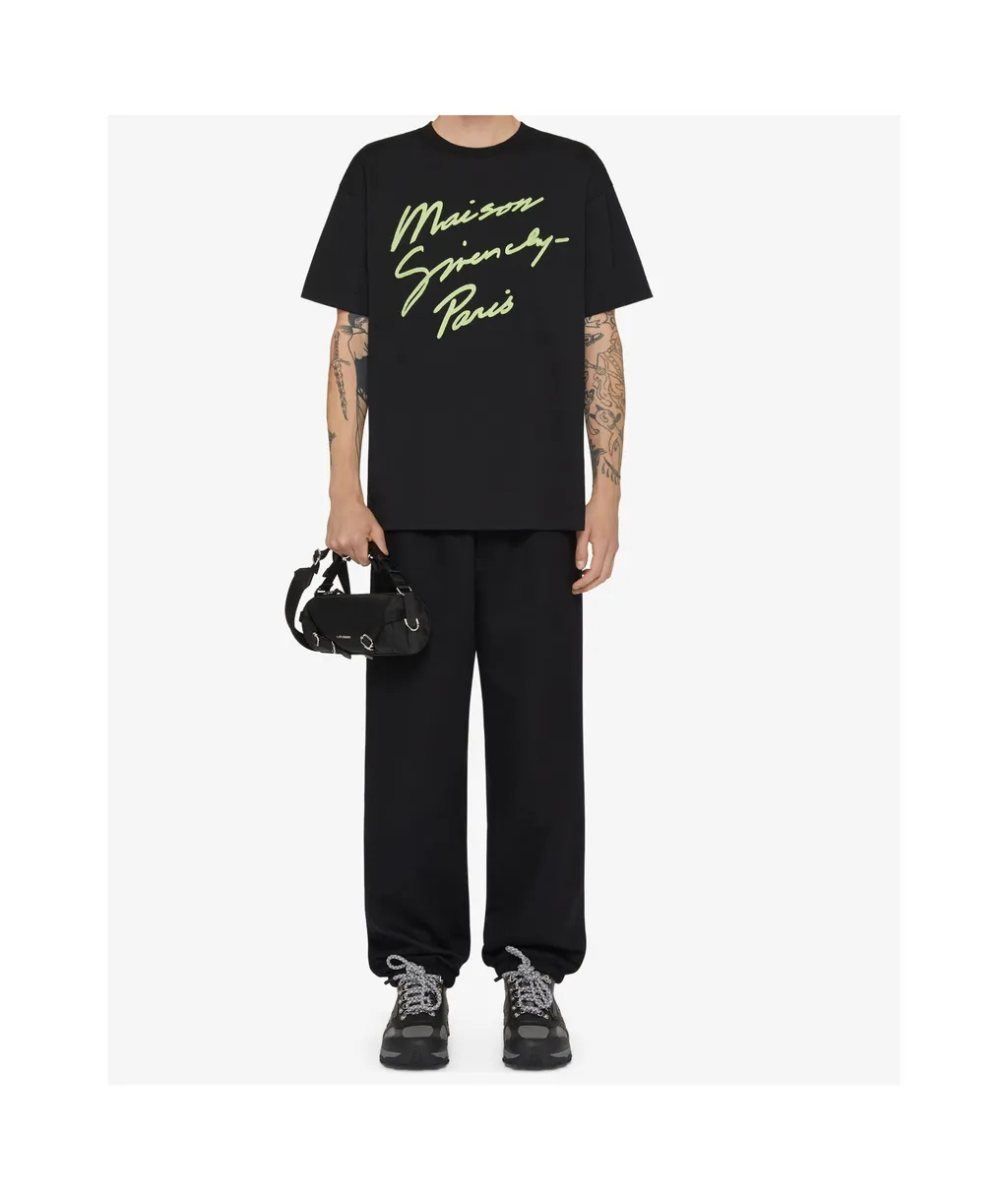 Givenchy Slogan Embroidered Crewneck T-Shirt