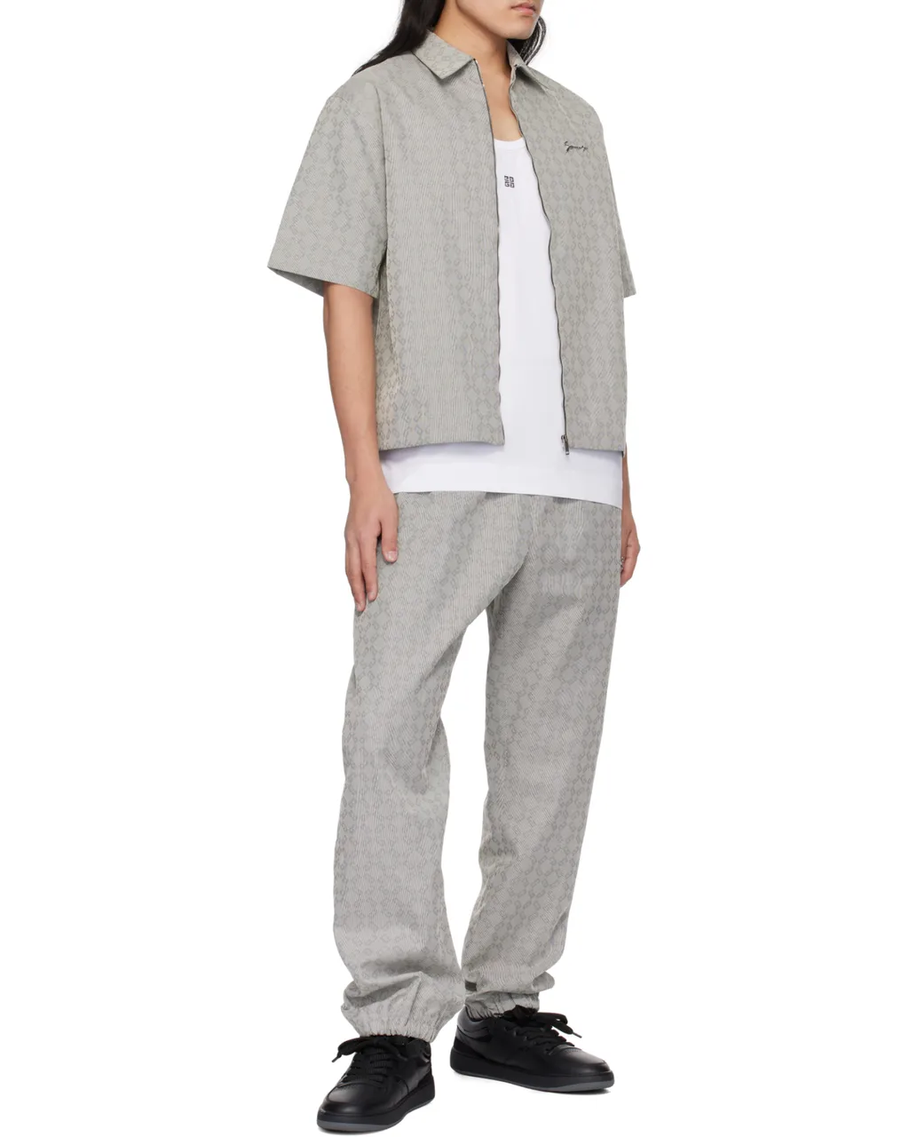 Givenchy Monogram 72 Jacquard Zipped Shirt