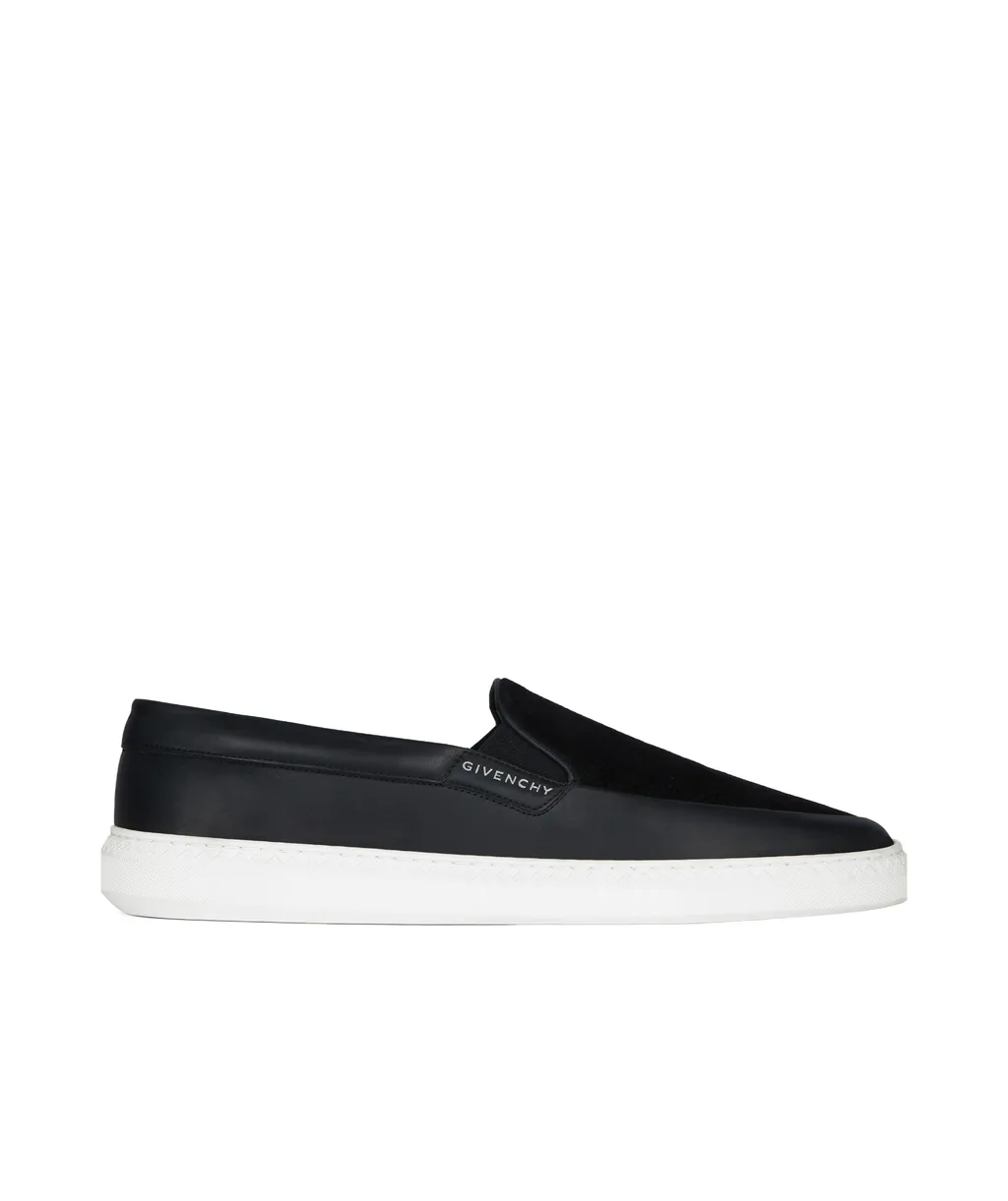 G Set Sneakers In Leather And Perforated Suede