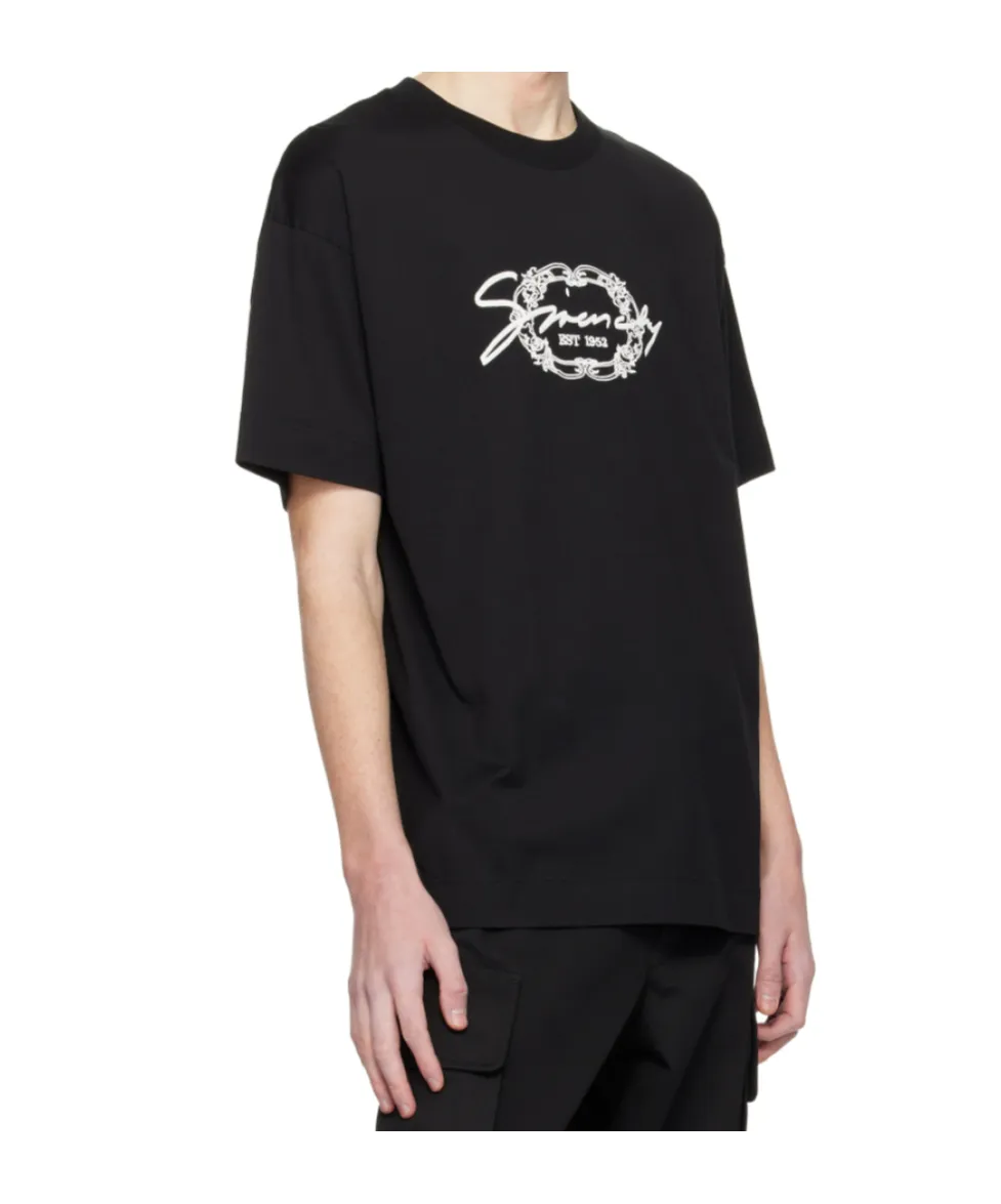 T-Shirt In Cotton With Givenchy Medallion
