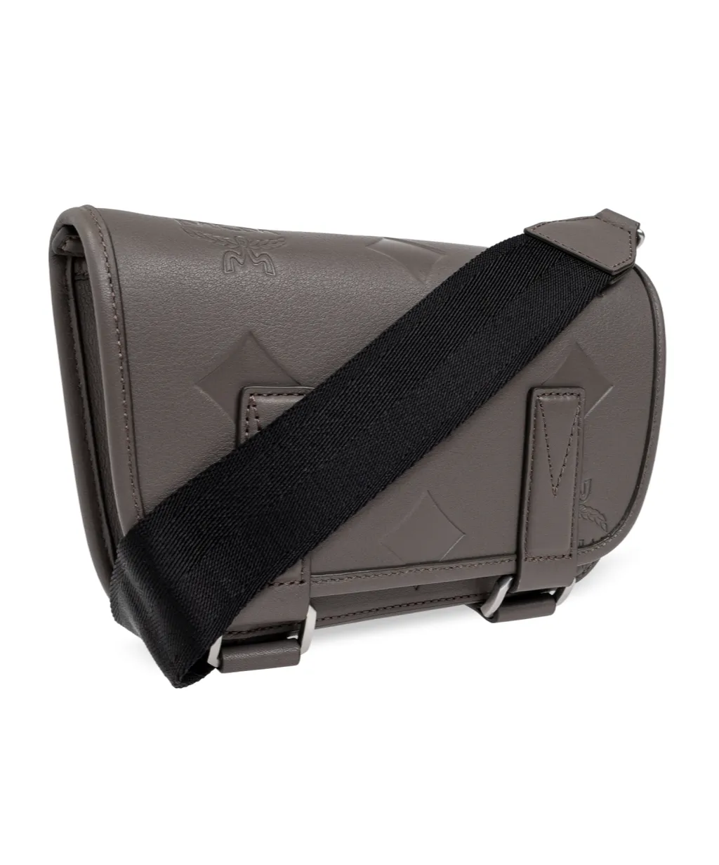 Mcm Logo Embossed Shoulder Bag