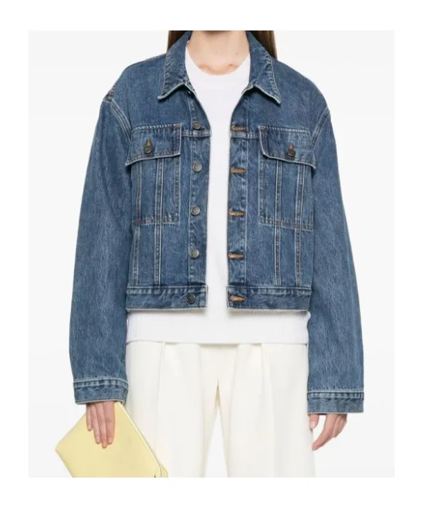 Khaite Saunder Buttoned Denim Jacket