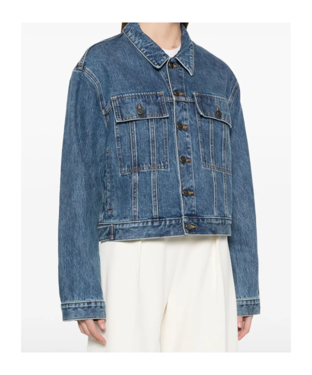 Khaite Saunder Buttoned Denim Jacket