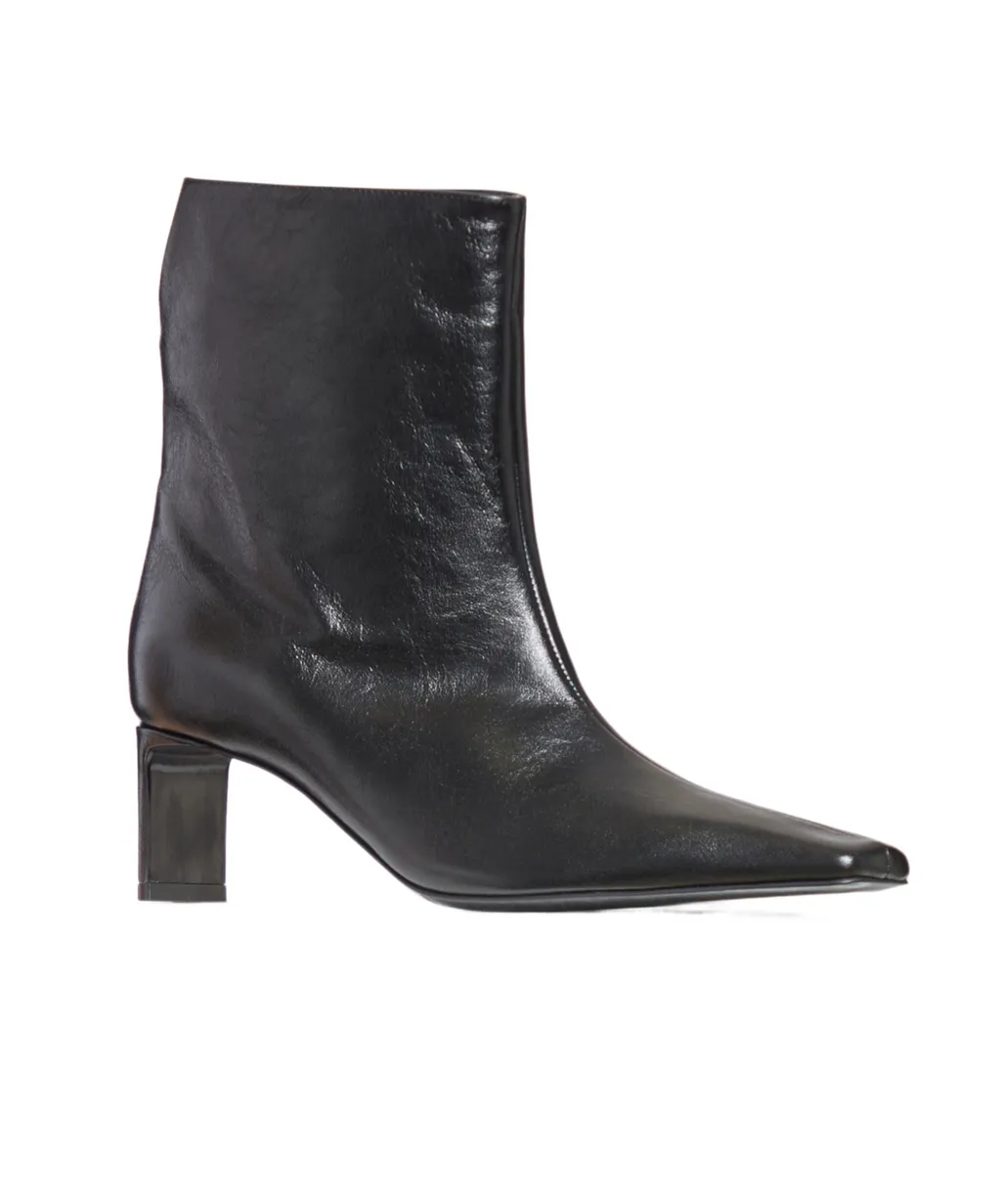 Khaite Squared Toe Ankle Boots