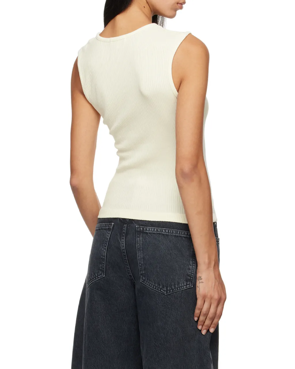 Agolde Binx Sleeveless Ribbed Tank Top