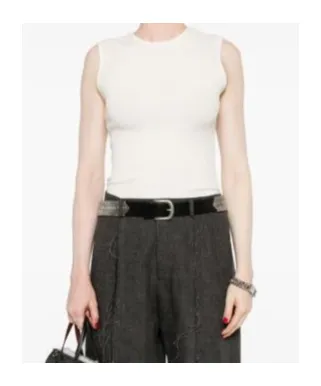 Agolde Binx Sleeveless Ribbed Tank Top