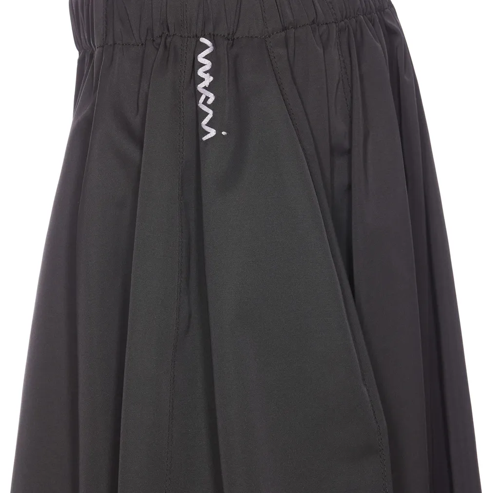 Marni Logo Embroidered High Waist Skirt