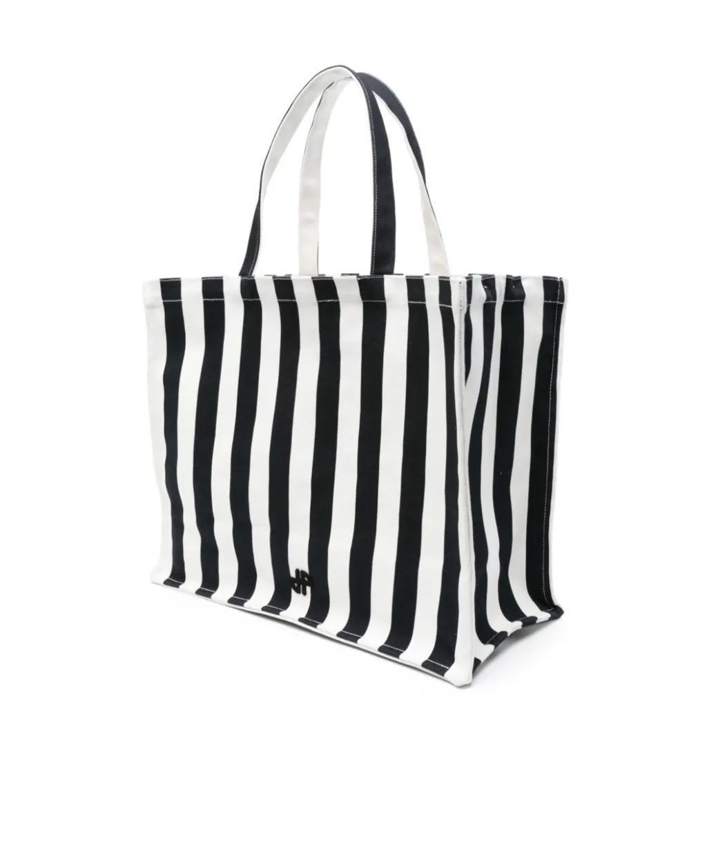 Large Jp Striped Tote Bag
