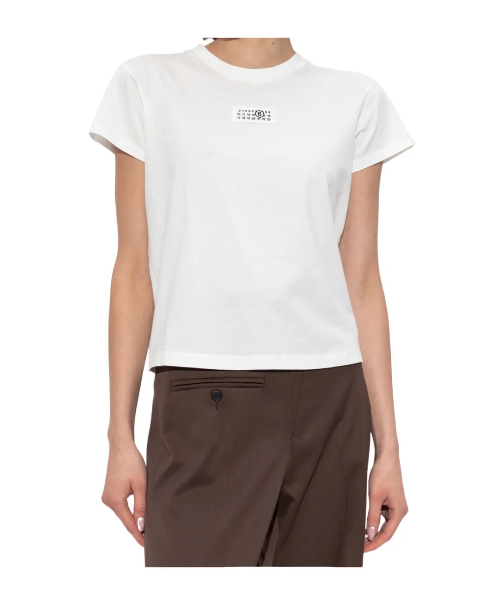 Mm6 Maison Margiela Logo Patch Crew Neck T-Shirt